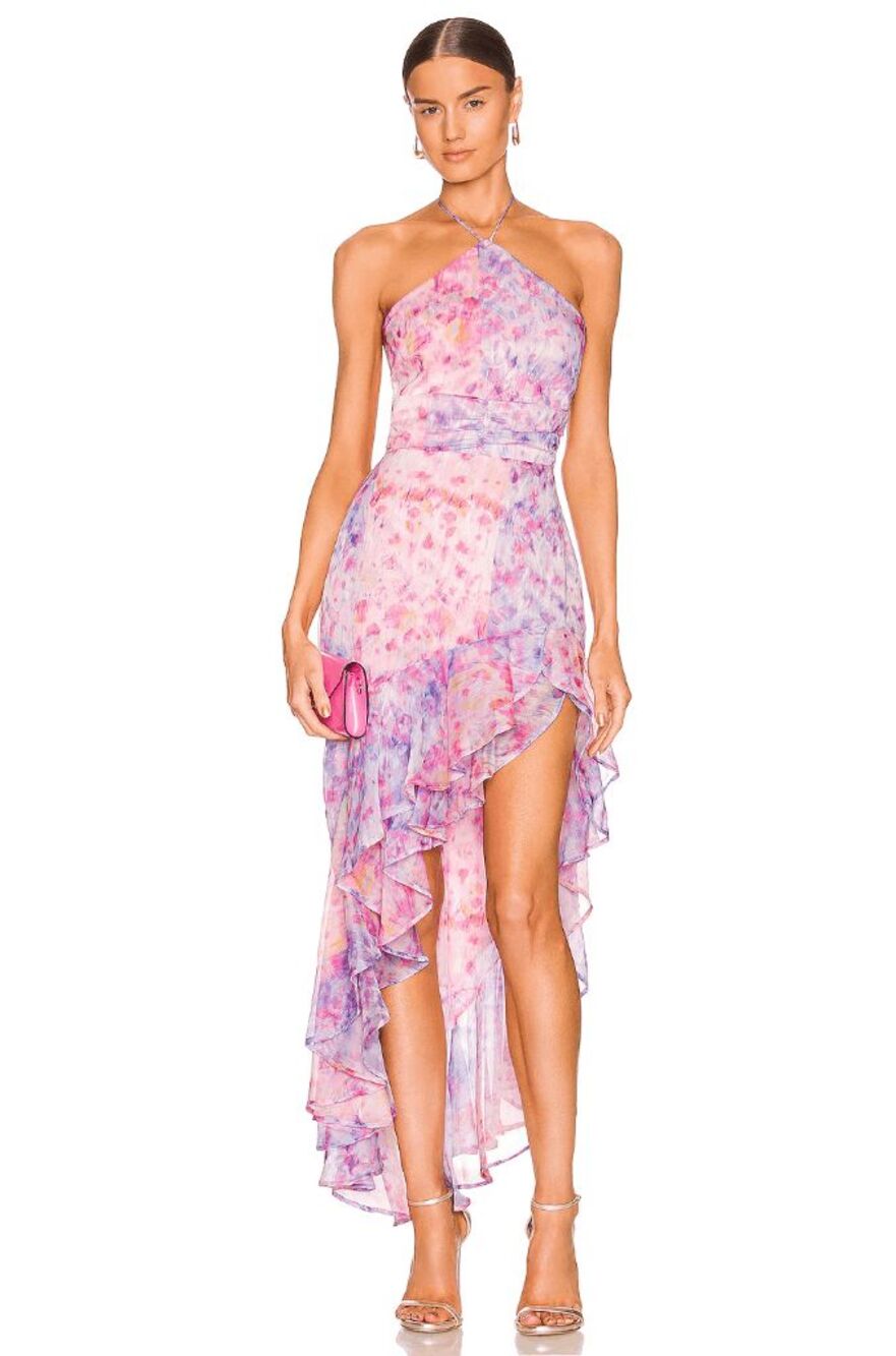Amanda Uprichard Carlina Dress in Cotton Candy Size Medium $260
